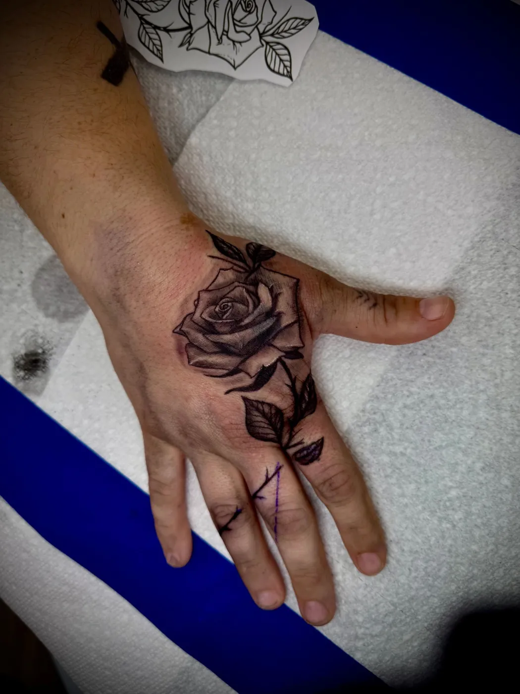 Black & Grey tattoo, Black N Blue Tattoo (g08)