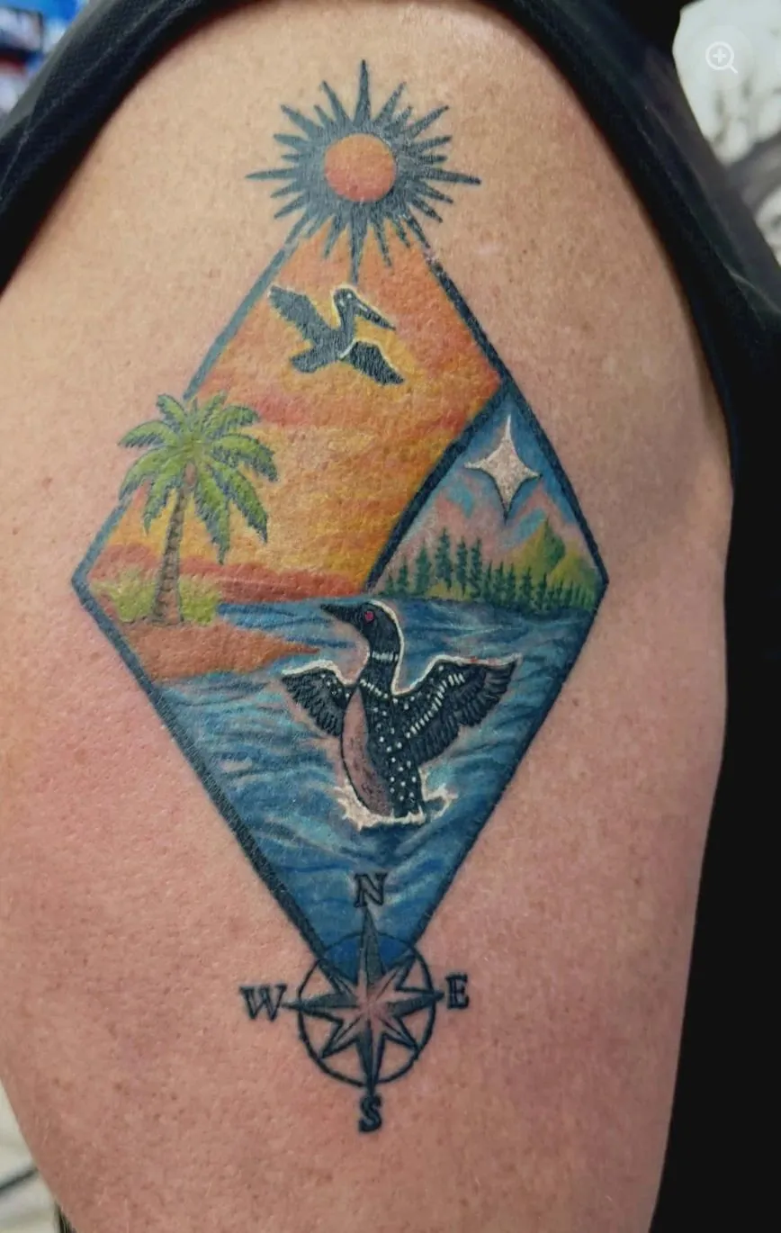Color tattoo, Black N Blue Tattoo (g21)